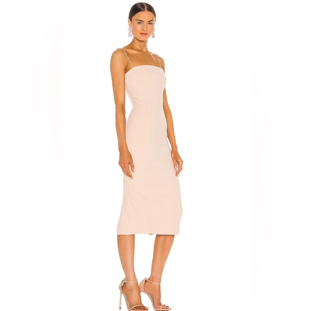 Misha x Revolve Irisa midi dress in nude